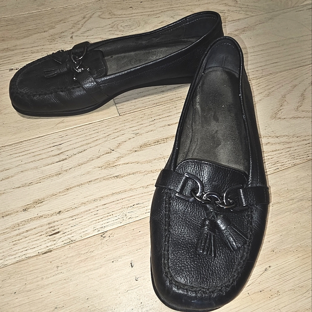 Black Aerosoles Women Loafers Size 8